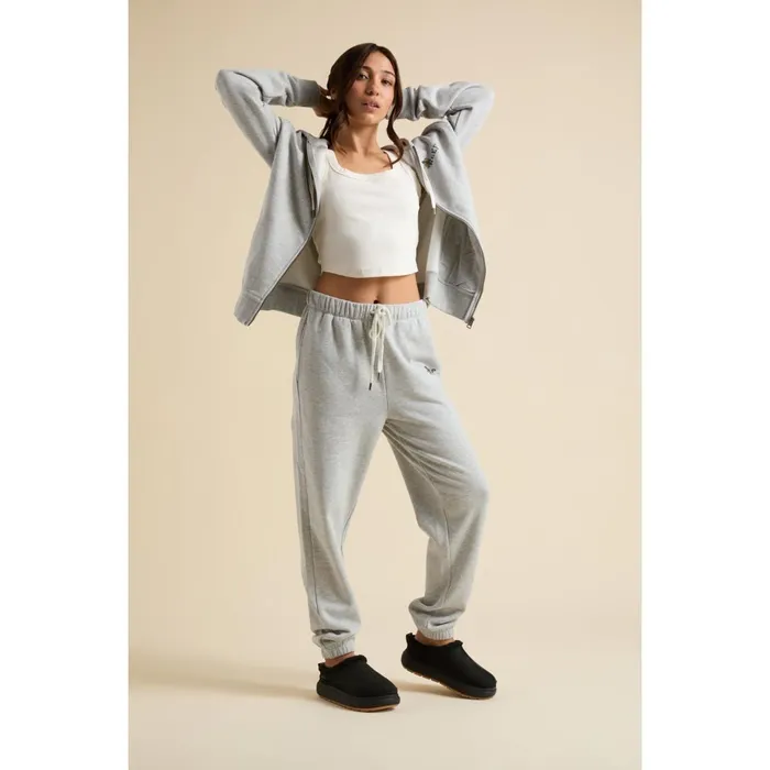 Reef Brittany Fleece Full Zip Heather Grey Women Tops