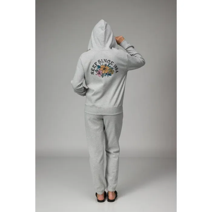 Reef Brittany Fleece Full Zip Heather Grey Women Tops