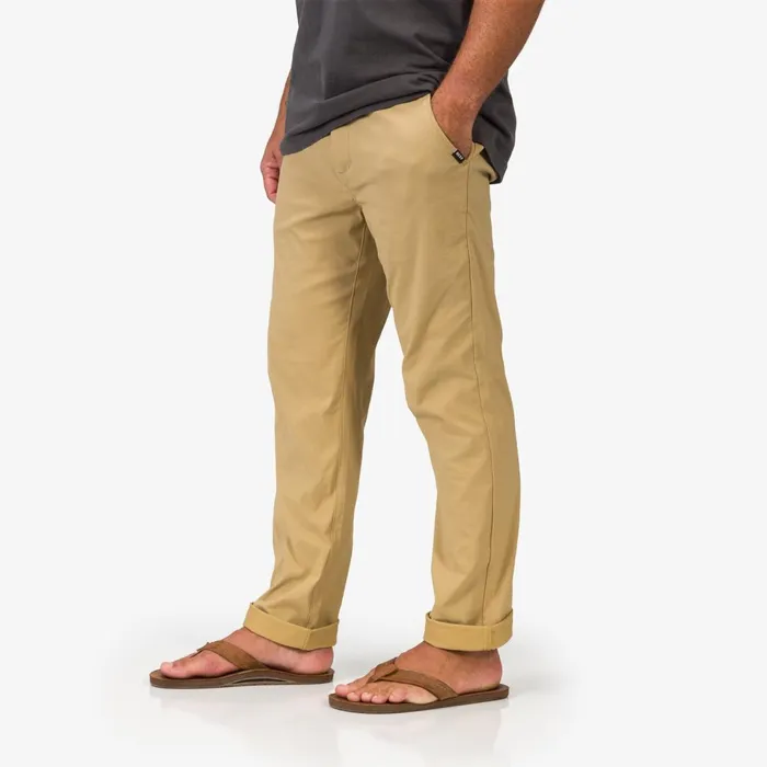 Reef Carrick Upf 40 Stretch Pant Kelp Men Surf Shirts and Upf Apparel