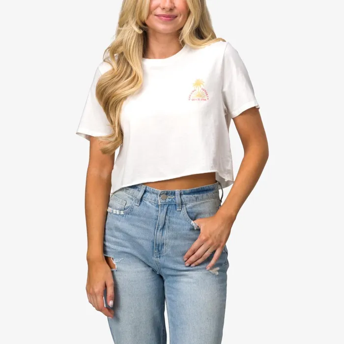 Reef Crew Life Crop Tee Marshmallow Women Tops