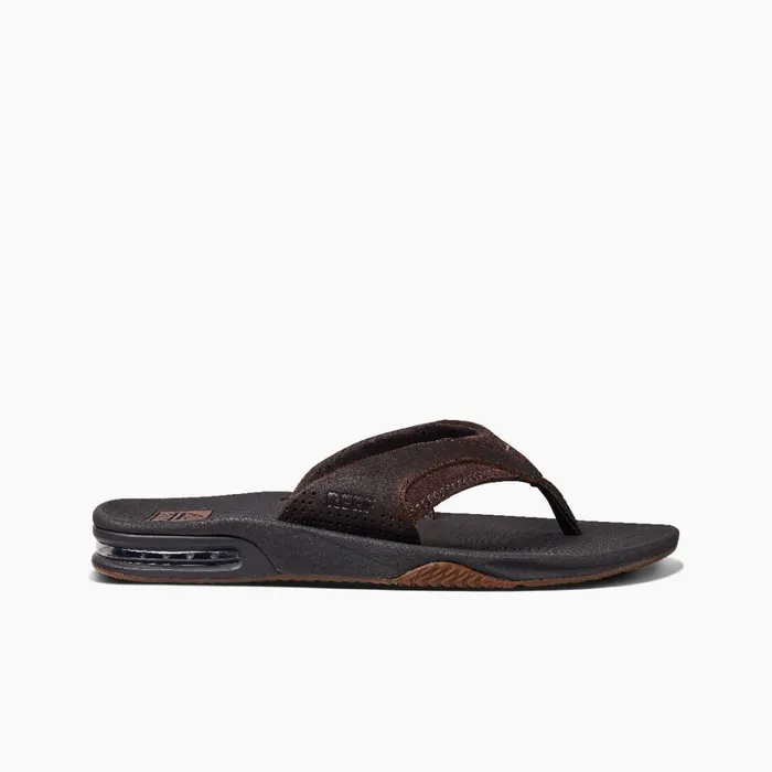 Reef Leather Fanning Dark Brown Men Sandals
