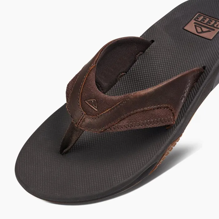 Reef Leather Fanning Dark Brown Men Sandals Reef Leather Fanning Dark Brown Men Sandals