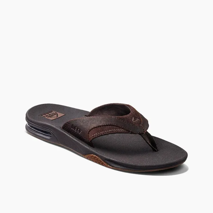 Reef Leather Fanning Dark Brown Men Sandals Reef Leather Fanning Dark Brown Men Sandals