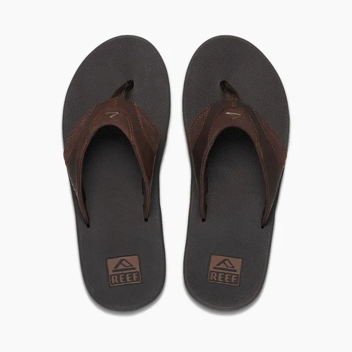 Reef Leather Fanning Dark Brown Men Sandals Reef Leather Fanning Dark Brown Men Sandals