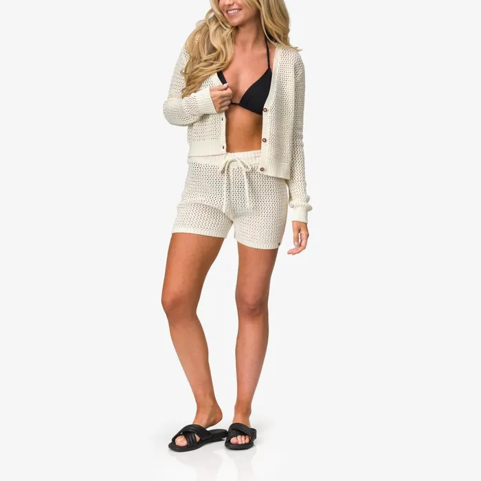 Reef Mika Knit Cardigan Marshmallow Women Tops Reef Mika Knit Cardigan Marshmallow Women Tops
