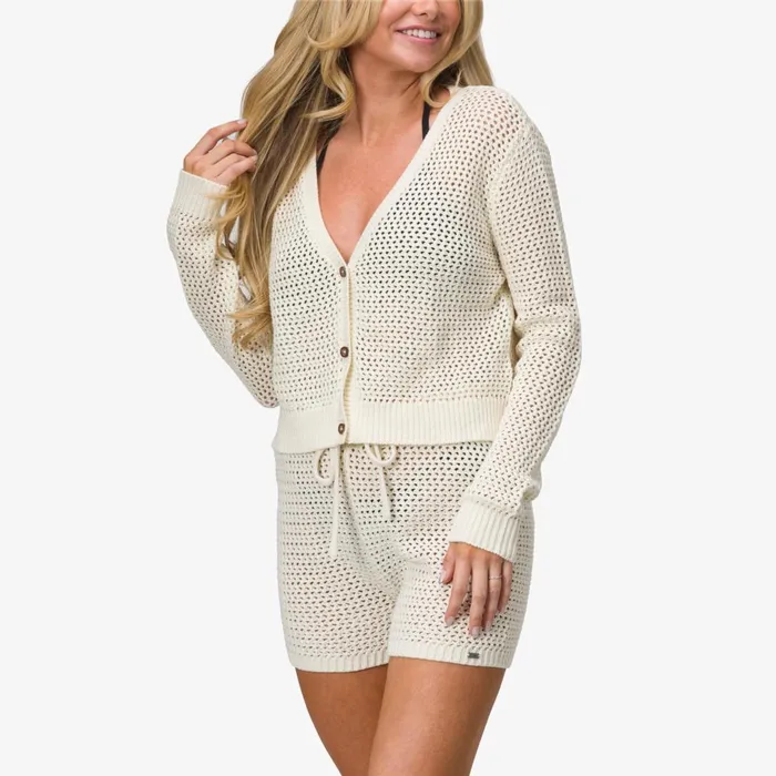 Reef Mika Knit Cardigan Marshmallow Women Tops Reef Mika Knit Cardigan Marshmallow Women Tops
