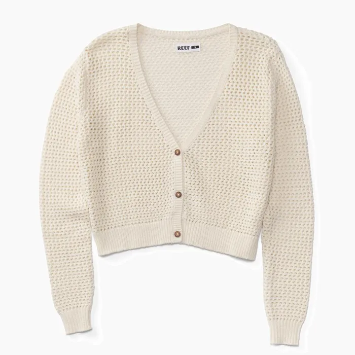 Reef Mika Knit Cardigan Marshmallow Women Tops Reef Mika Knit Cardigan Marshmallow Women Tops