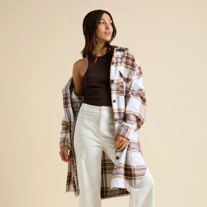 Reef Victoria Shacket Marshmallow Women Tops Reef Victoria Shacket Marshmallow Women Tops
