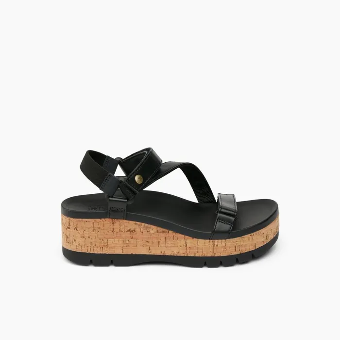 Reef Vista Higher Luna Black Cork Women Sandals
