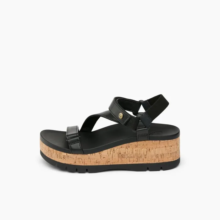 Reef Vista Higher Luna Black Cork Women Sandals