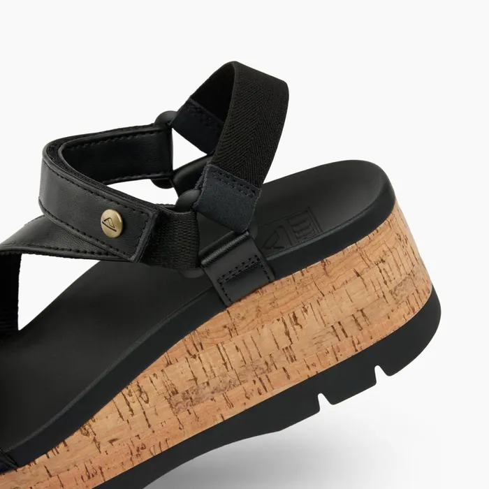 Reef Vista Higher Luna Black Cork Women Sandals