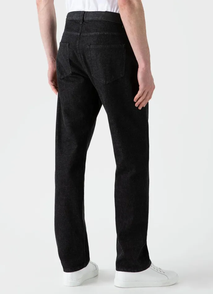 Regular Fit Jean Black Denim Wash Men SUNSPEL Pants