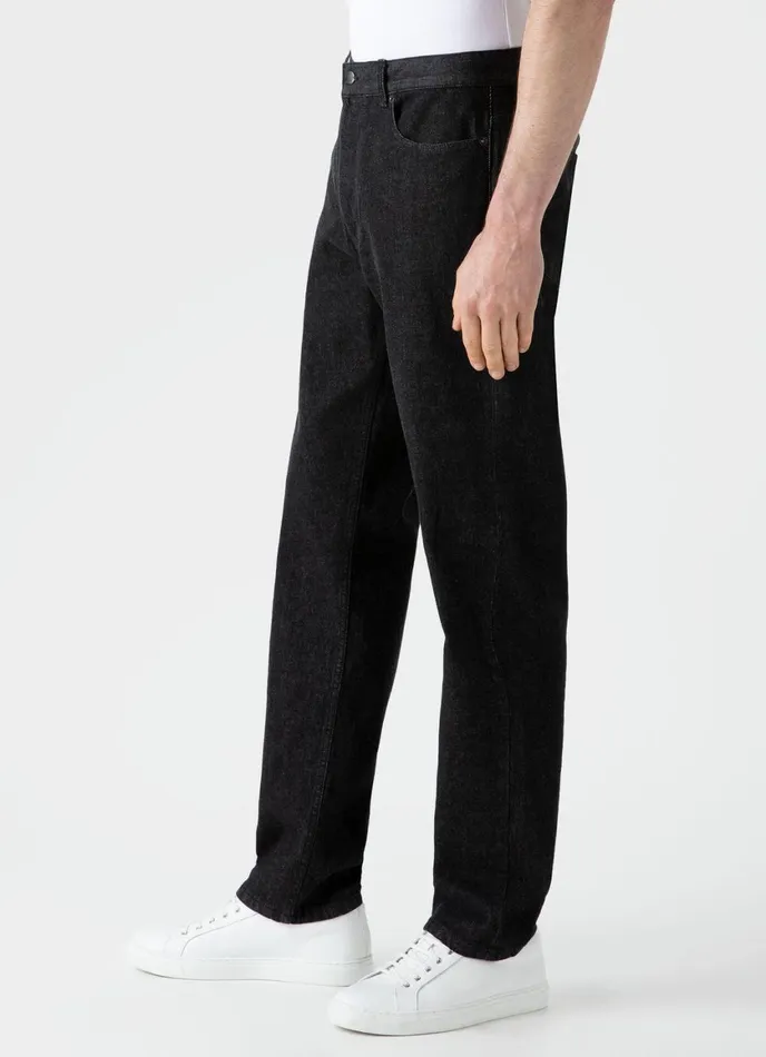 Regular Fit Jean Black Denim Wash Men SUNSPEL Pants