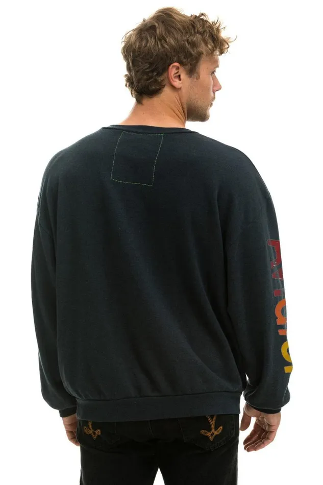 Relaxed Crew Sweatshirt 8211 Charcoal WomenMen Aviator Nation Sweatshirts