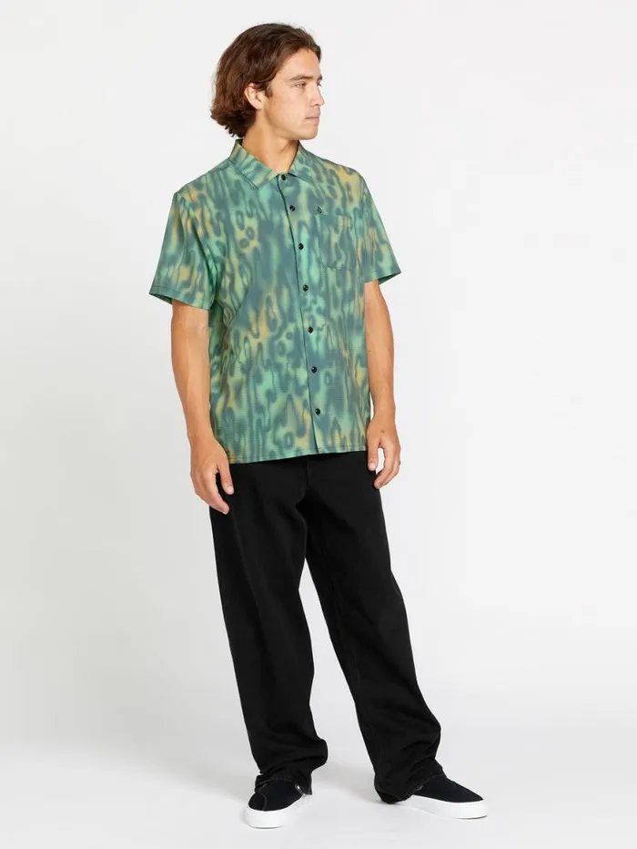 Ridgestone Short Sleeve Shirt 8211 Mysto Green Mens Volcom Golf