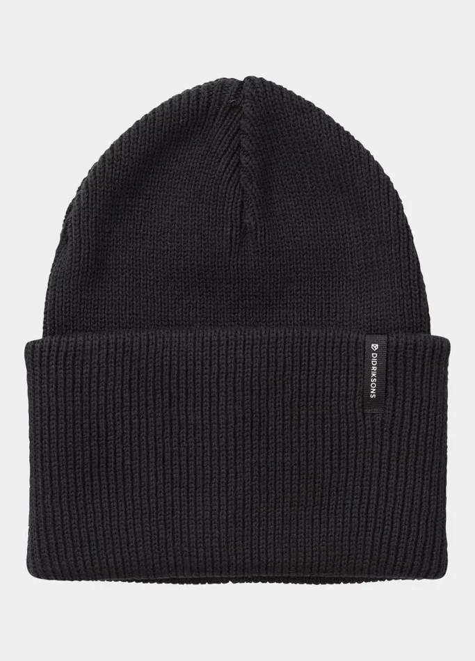 River Beanie Black WomenMen Didriksons Hats and Caps