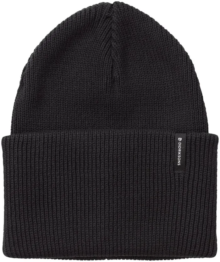 River Beanie Black WomenMen Didriksons Hats and Caps