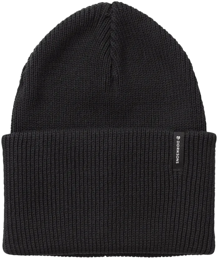 River Beanie Black WomenMen Didriksons Hats and Caps