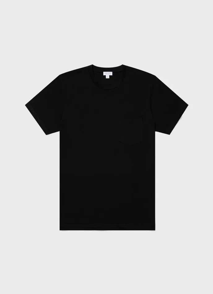 Riviera Midweight Pocket Tshirt Black Men SUNSPEL Tshirts