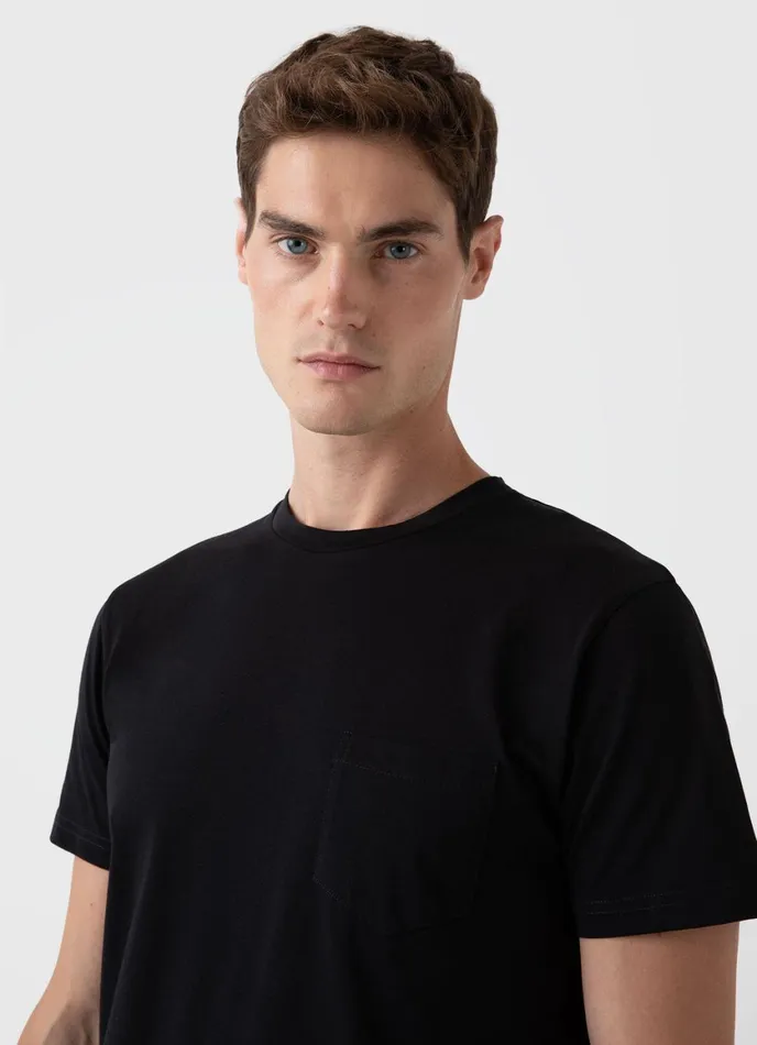 Riviera Midweight Pocket Tshirt Black Men SUNSPEL Tshirts