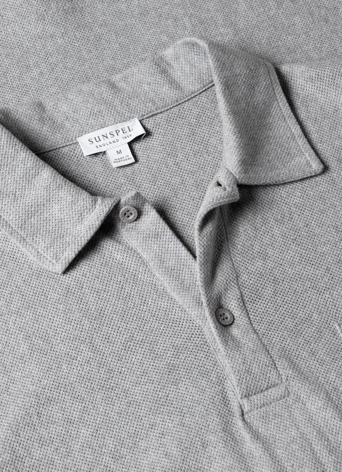 Riviera Polo Shirt Grey Melange Men SUNSPEL Polo Shirts