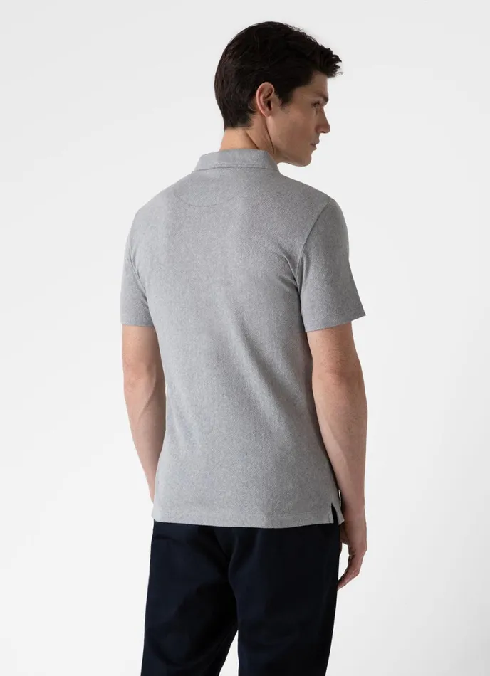 Riviera Polo Shirt Grey Melange Men SUNSPEL Polo Shirts