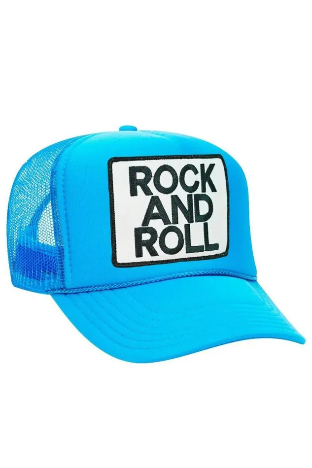 Rock and Roll Vintage Trucker Hat WomenMen Aviator Nation Trucker Hats