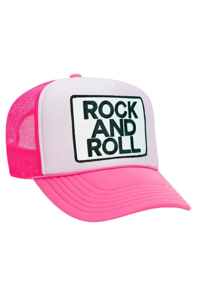 Rock and Roll Vintage Trucker Hat WomenMen Aviator Nation Trucker Hats