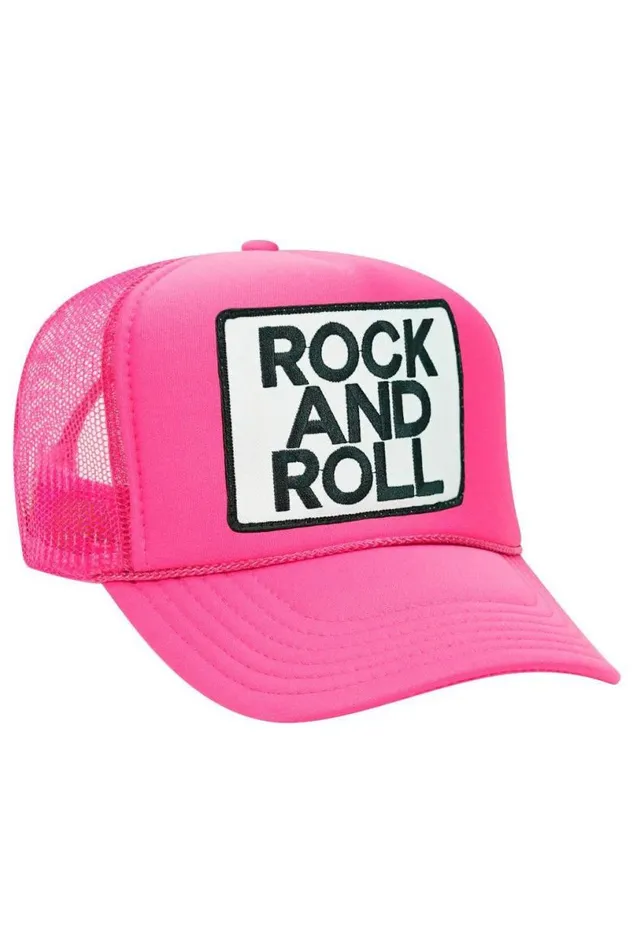 Rock and Roll Vintage Trucker Hat WomenMen Aviator Nation Trucker Hats