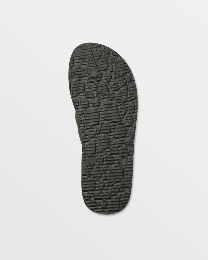 Rocker Sandals 8211 Asphalt Black Mens Volcom Sandals