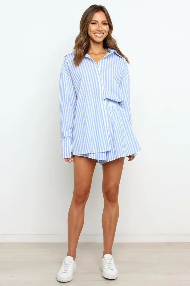 Ronadi Top Blue Women Matching Sets Petal and Pup
