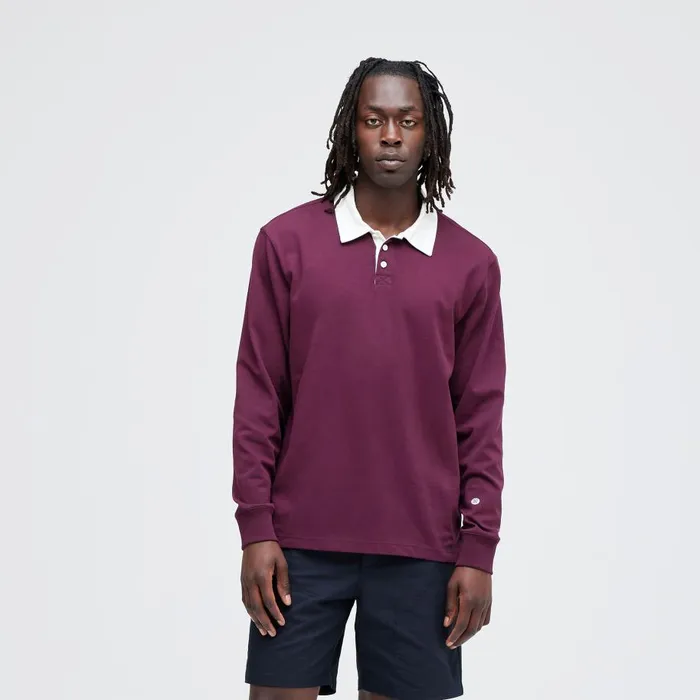 Rugby Long Sleeve Tee Wine Men Stance Shirts and Tees
