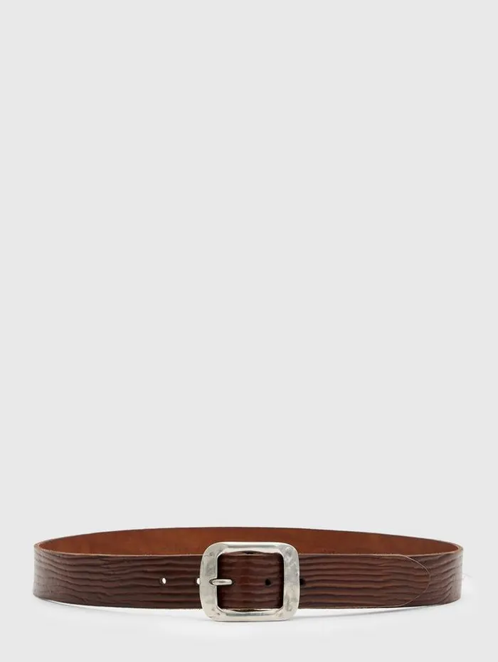 RUTLAND BELT Wood Brown Men John Varvatos Leather Belts