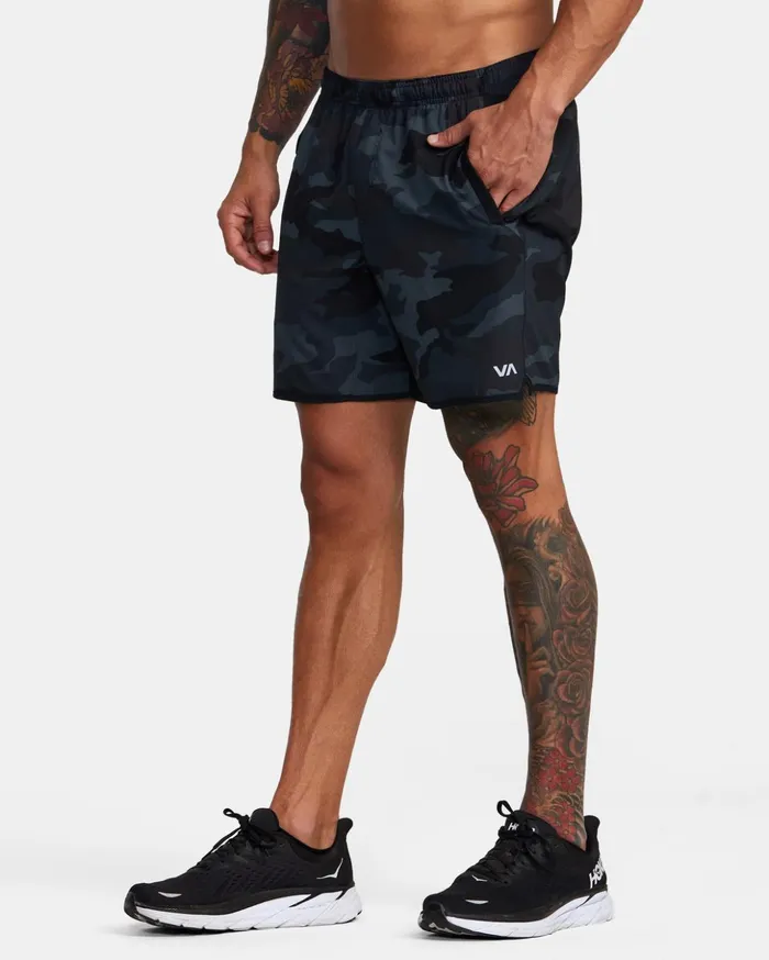 RVCA Athletic Shorts Yogger Stretch Elastic Waist Shorts 17034 Camo 8211 Men RVCA Athletic Shorts Yogger Stretch Elastic Waist Shorts 17034 Camo 8211 Men