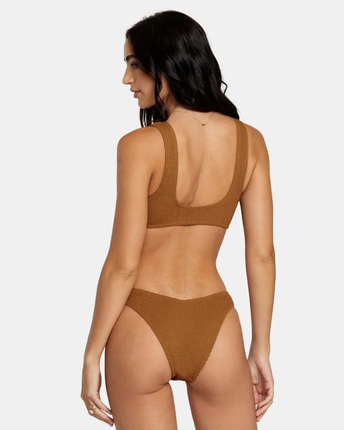 RVCA Bikini Bottoms Grooves Texture High Leg Bikini Bottoms Sienna 8211 Women RVCA Bikini Bottoms Grooves Texture High Leg Bikini Bottoms Sienna 8211 Women