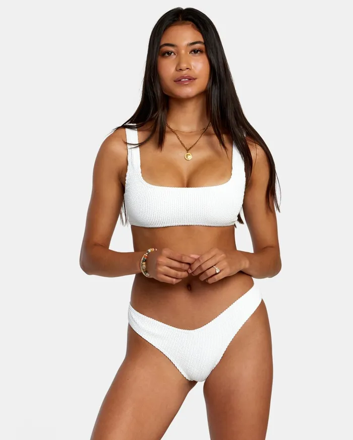 RVCA Bikini Bottoms Grooves Texture High Leg Bikini Bottoms Whisper White 8211 Women RVCA Bikini Bottoms Grooves Texture High Leg Bikini Bottoms Whisper White 8211 Women