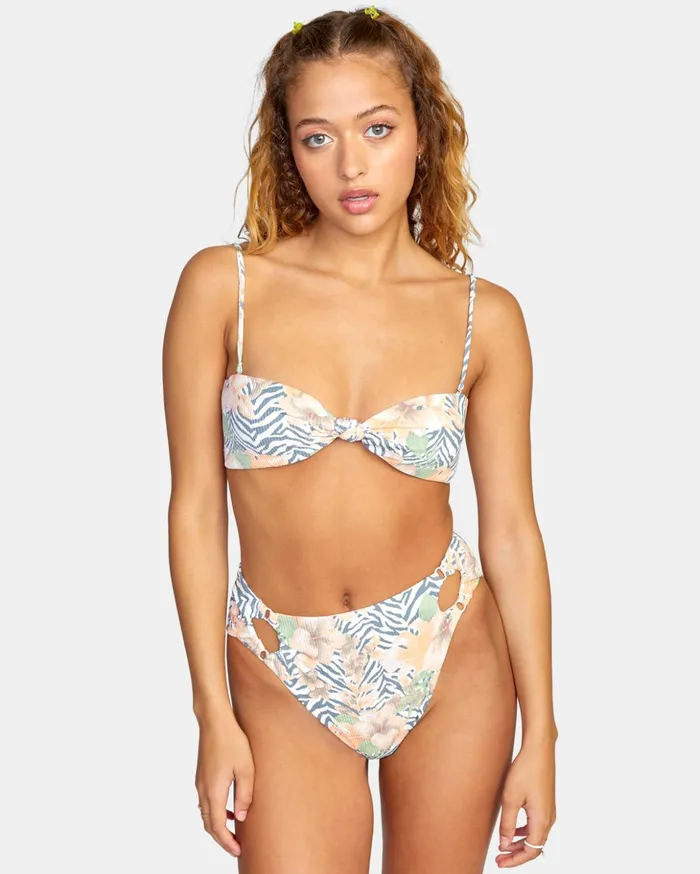 RVCA Bikini Tops Bazaar Bandeau Bikini Top Multi 8211 Women