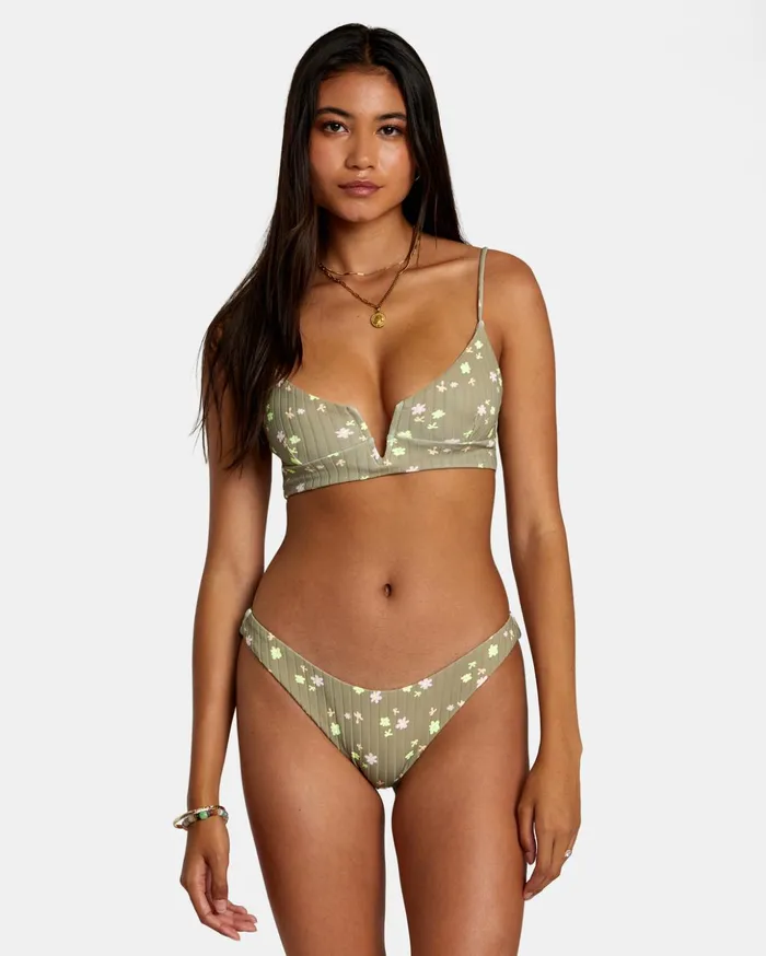 RVCA Bikini Tops Decoupage Crop Bikini Top Aloe 8211 Women