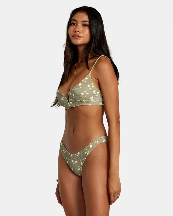 RVCA Bikini Tops Decoupage Crop Bikini Top Aloe 8211 Women