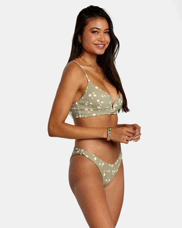 RVCA Bikini Tops Decoupage Crop Bikini Top Aloe 8211 Women
