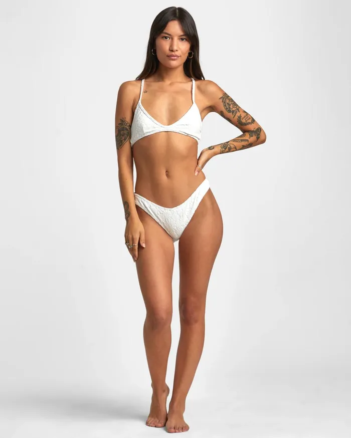 RVCA Bikini Tops Dolly Crossback Triangle Bikini Top Whisper White 8211 Women RVCA Bikini Tops Dolly Crossback Triangle Bikini Top Whisper White 8211 Women