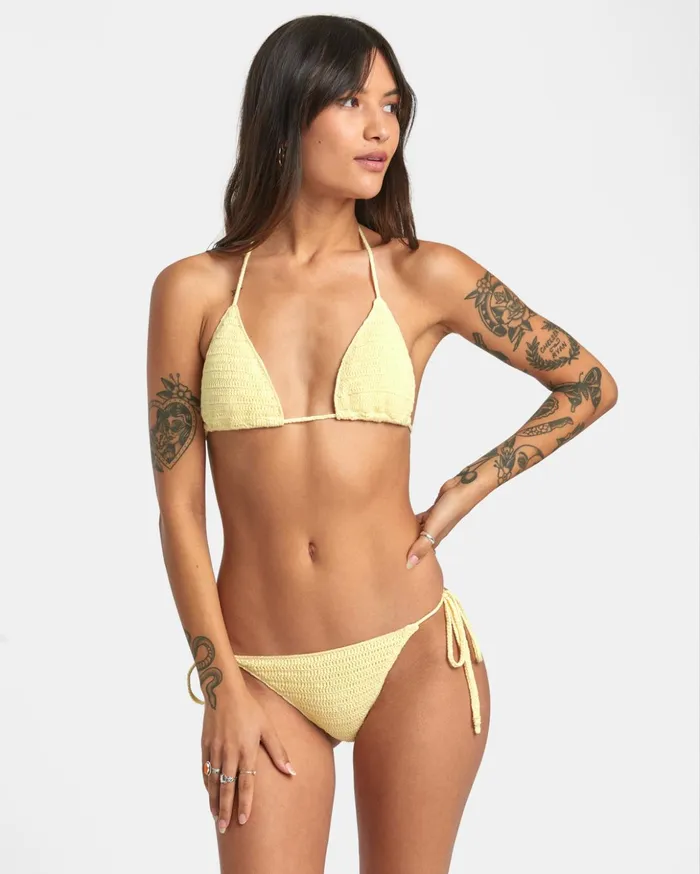 RVCA Bikini Tops Glory Triangle Bikini Top Lemon 8211 Women