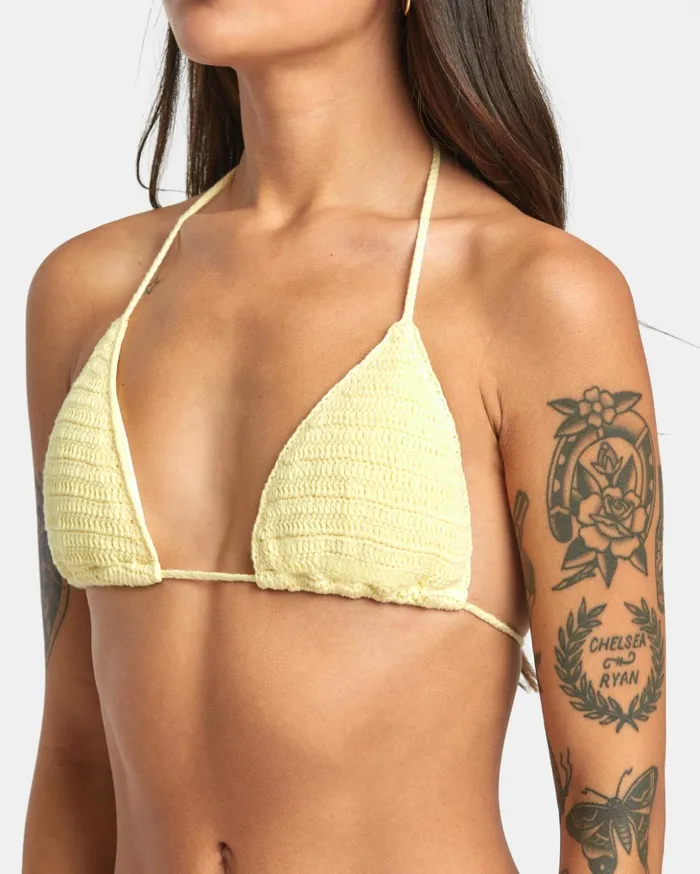 RVCA Bikini Tops Glory Triangle Bikini Top Lemon 8211 Women