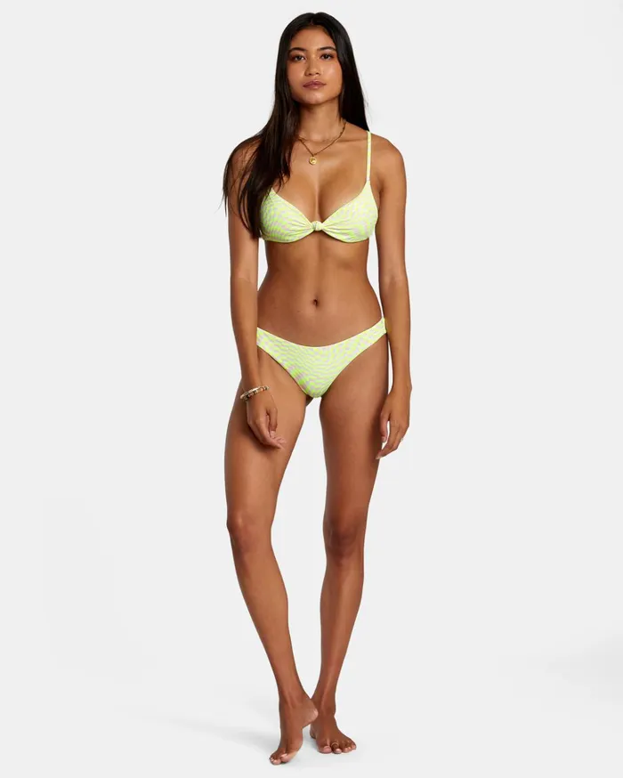 RVCA Bikini Tops Swirl Grid Eco Rib Crossback Bikini Top Pink 8211 Women