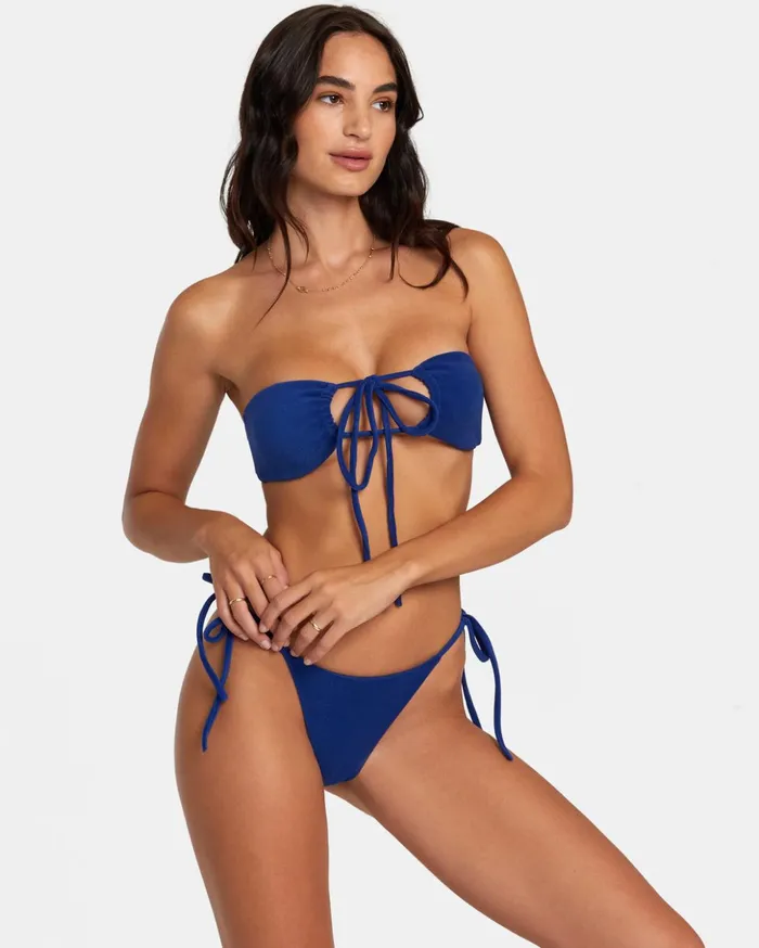 RVCA Bikini Tops Tezzy Solid Halter Bikini Top Bolt 8211 Women