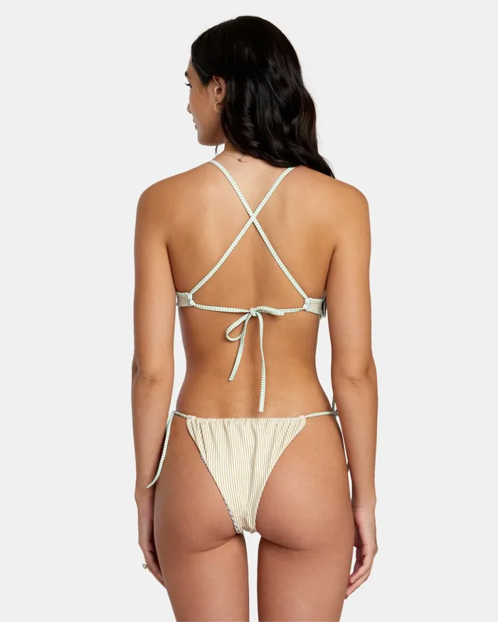 RVCA Bikini Tops Tri Stripe Reversible Triangle Bikini Top Multi 8211 Women