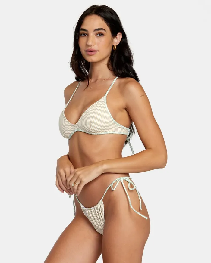 RVCA Bikini Tops Tri Stripe Reversible Triangle Bikini Top Multi 8211 Women