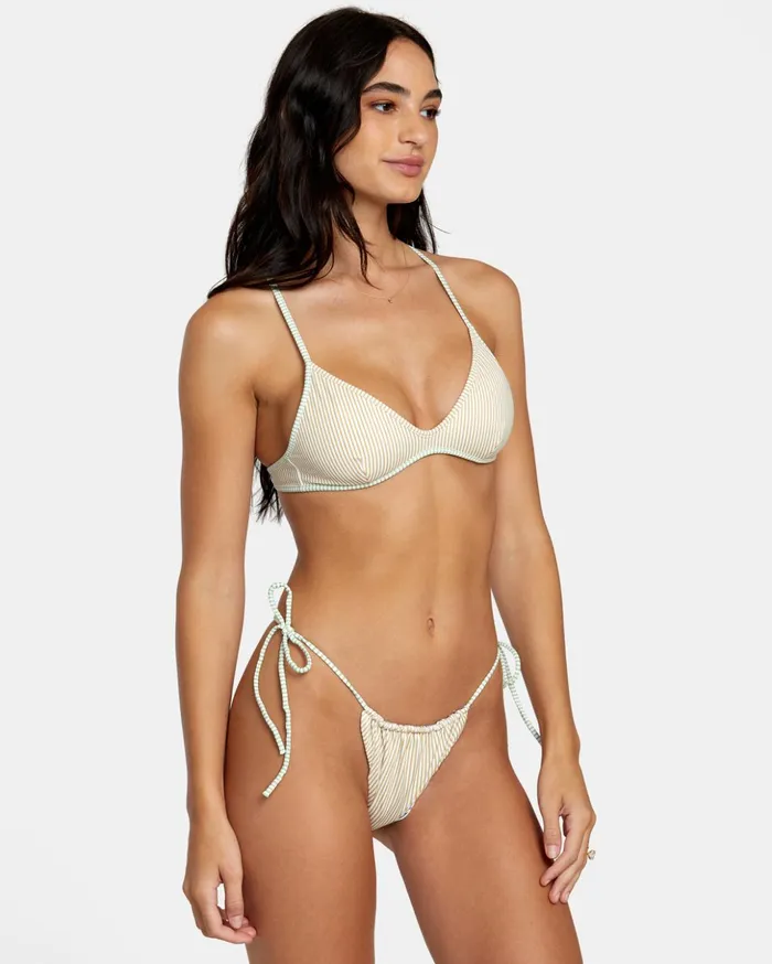 RVCA Bikini Tops Tri Stripe Reversible Triangle Bikini Top Multi 8211 Women