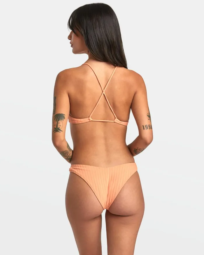 RVCA Bikini Tops Wide Rib Crossback Bikini Top Lilikoi 8211 Women