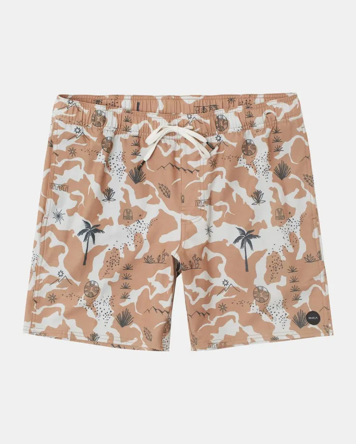 RVCA Boardshorts Atlas Elastic Waist Boardshorts 17034 Camel 8211 Men